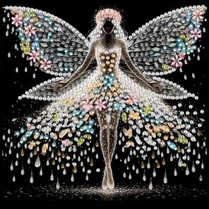 Butterfly Ballerina DIY 5D Full Round Drill Diamond Painting